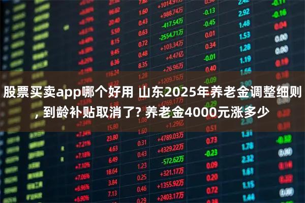 股票买卖app哪个好用 山东2025年养老金调整细则, 到龄补贴取消了? 养老金4000元涨多少